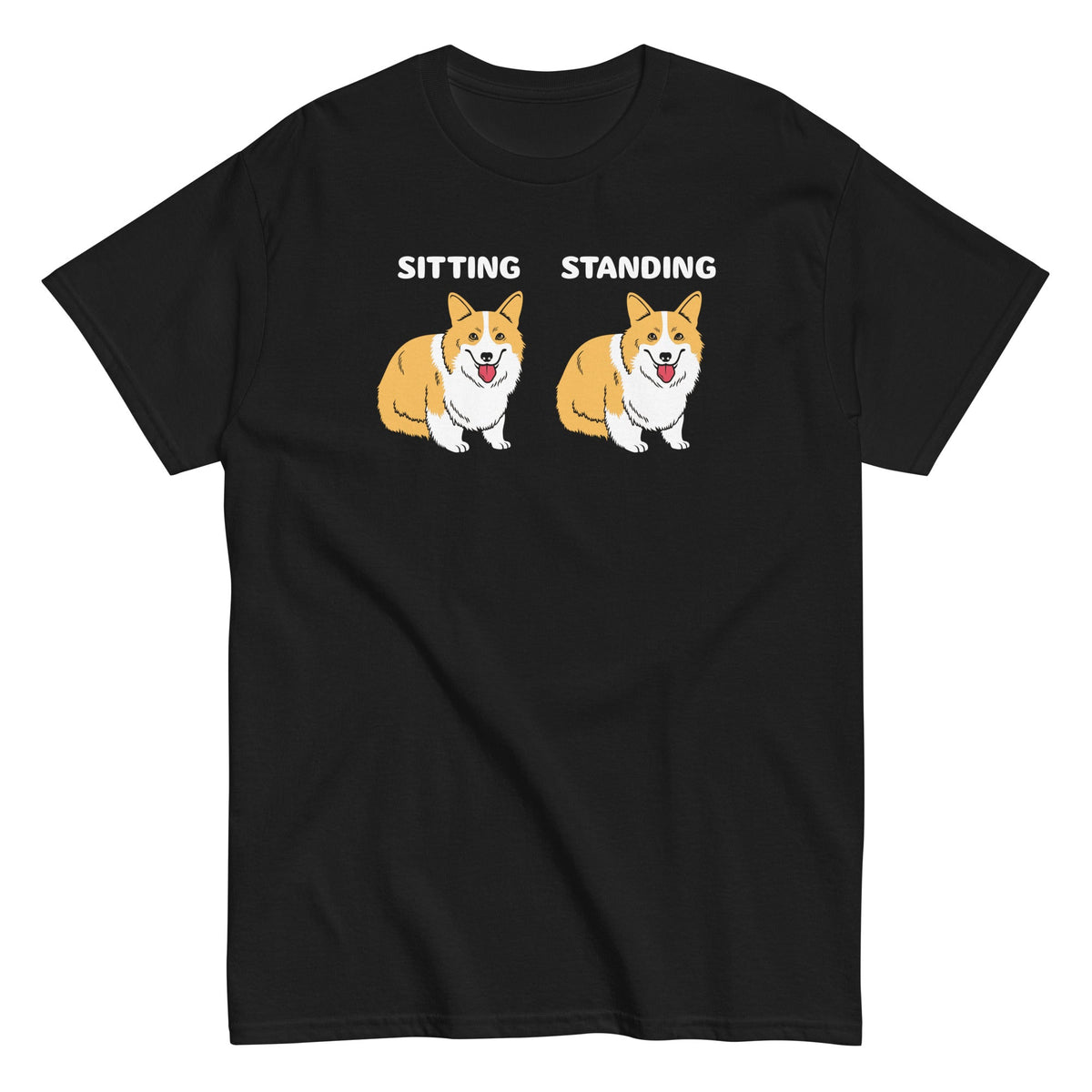 Corgi Sitting And Standing Men's Classic Tee product image 3