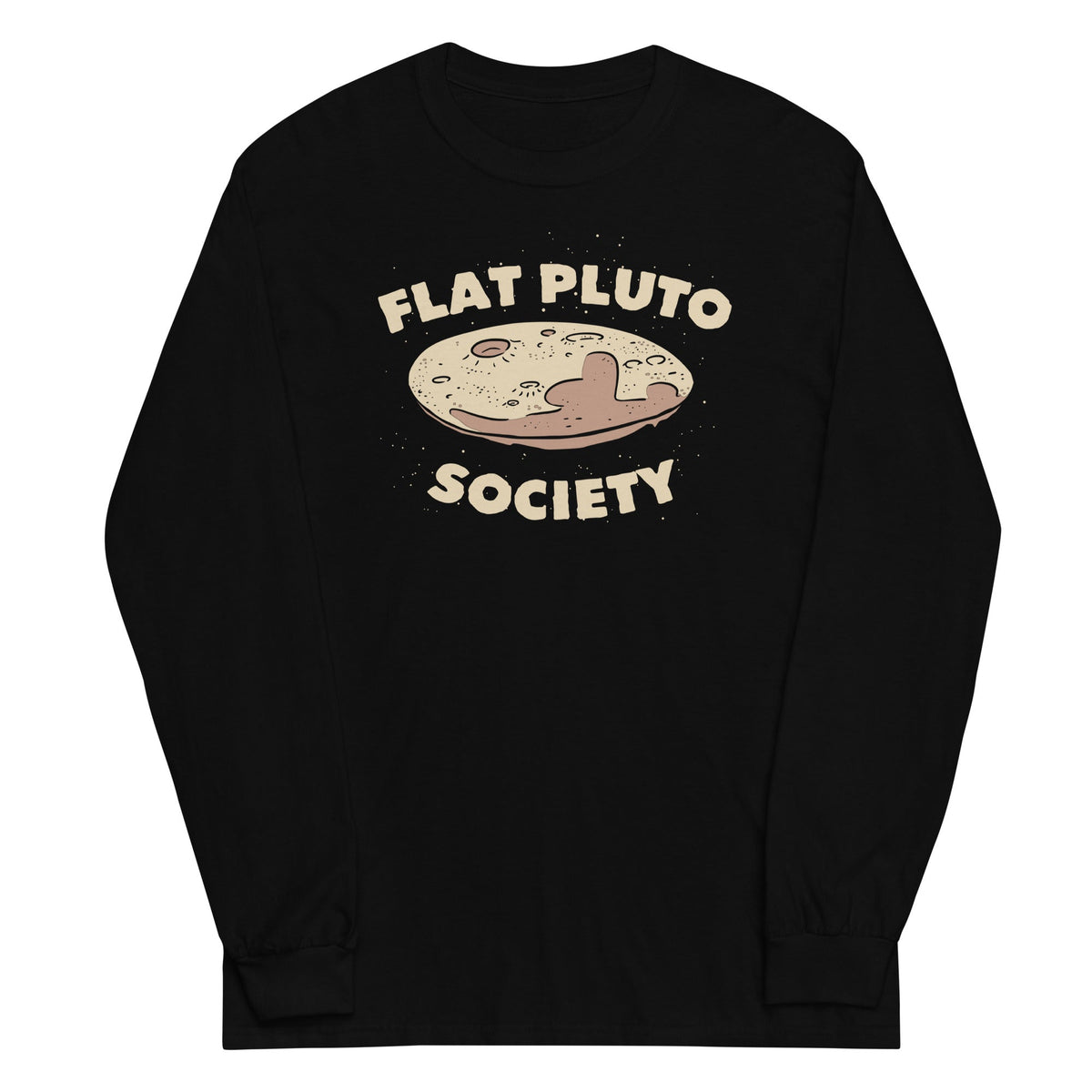 Flat Pluto Society Unisex Long Sleeve Tee product image 1