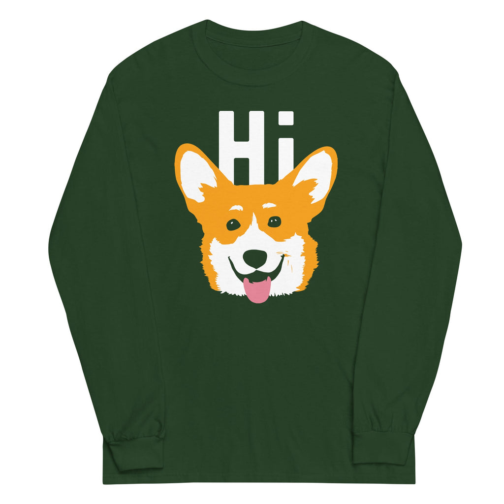 Hi Corgi Unisex Long Sleeve Tee product image 3