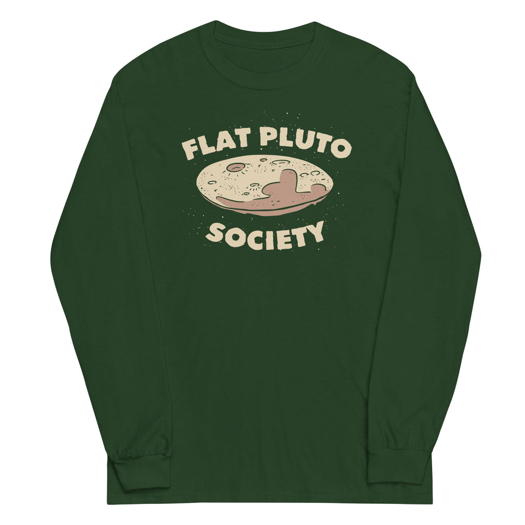Flat Pluto Society Unisex Long Sleeve Tee product image 3
