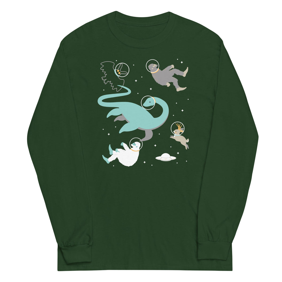 Cryptids In Space Unisex Long Sleeve Tee product image 3