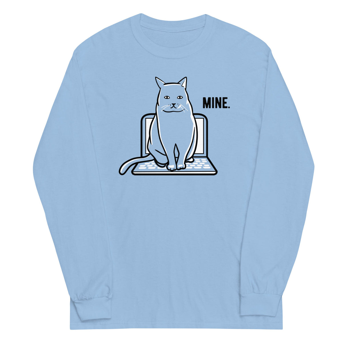 Mine Computer Cat Unisex Long Sleeve Tee product image 2