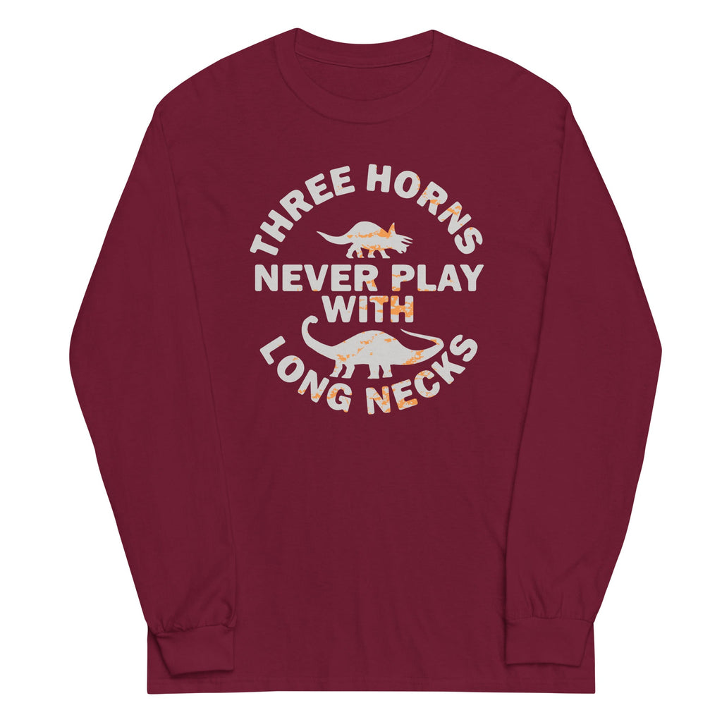 Three Horns Never Play With Long Necks Unisex Sleeve Tee product image 3