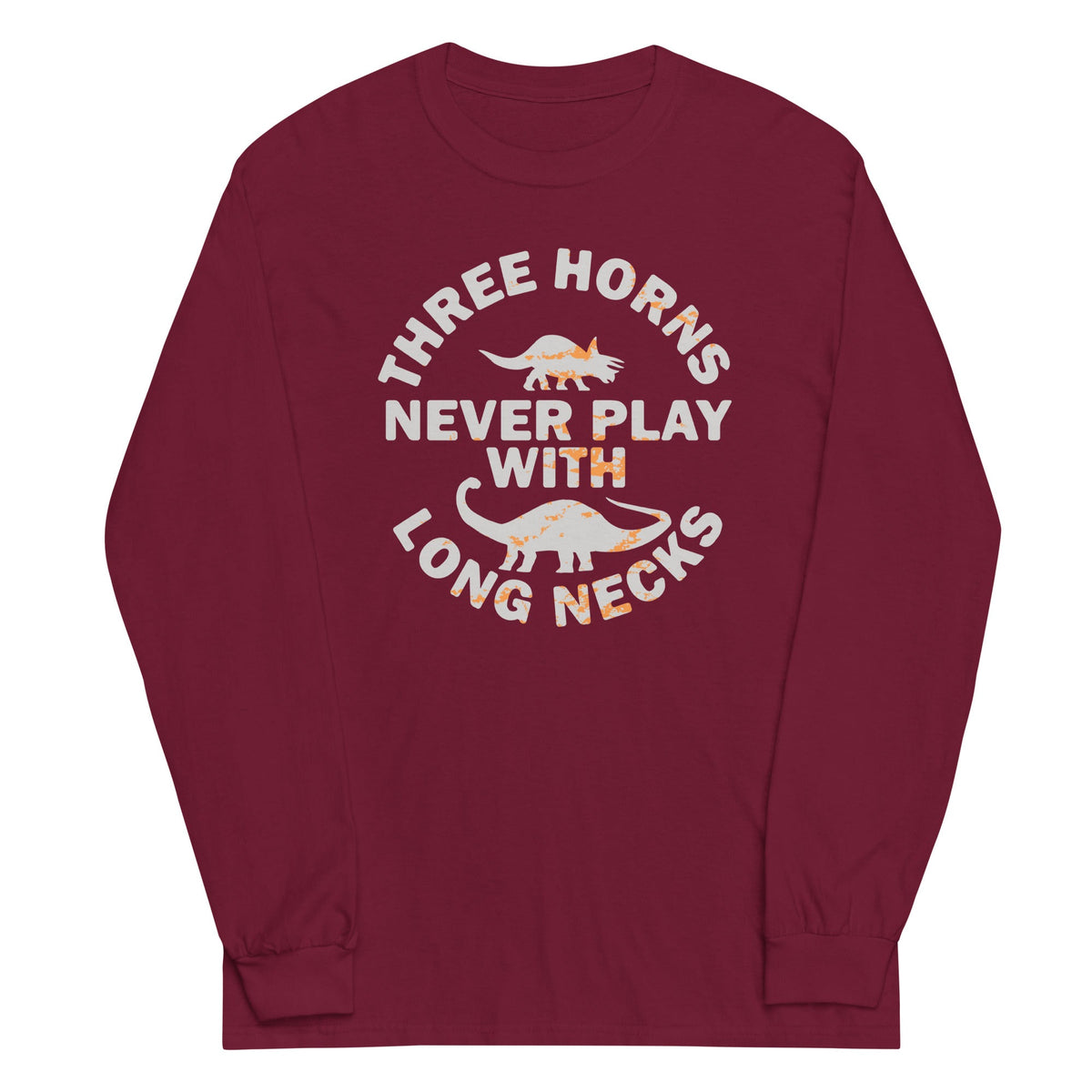 Three Horns Never Play With Long Necks Unisex Sleeve Tee product image 3