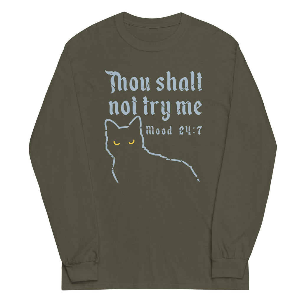 Thou Shalt Not Try Me Unisex Long Sleeve Tee product image 3