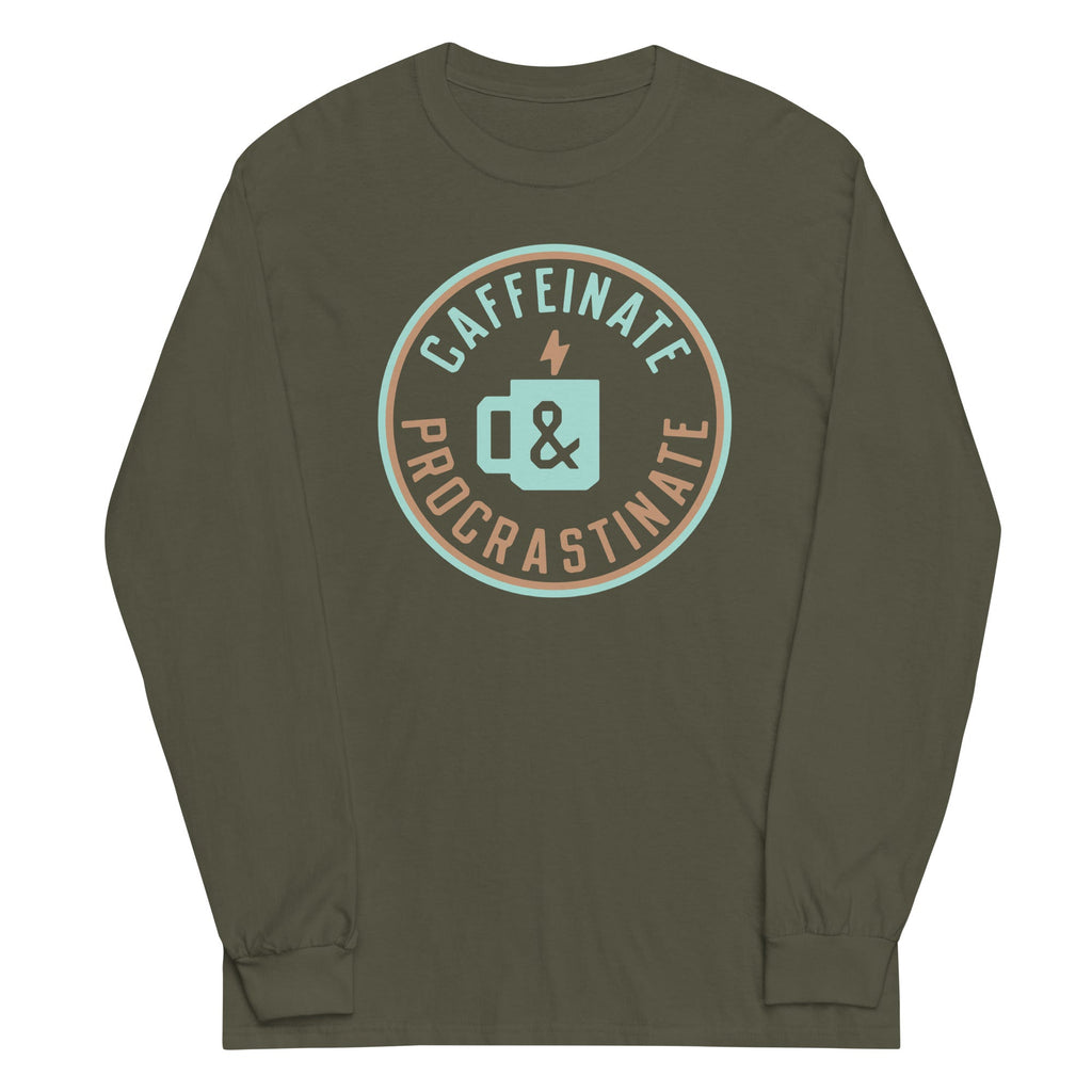 Caffeinate And Procrastinate Unisex Long Sleeve Tee product image 1