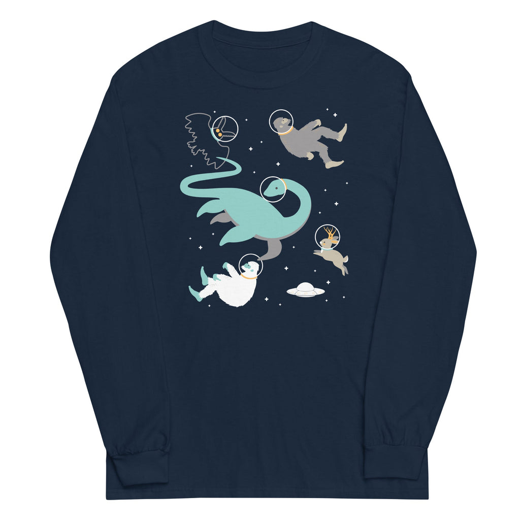 Cryptids In Space Unisex Long Sleeve Tee product image 2