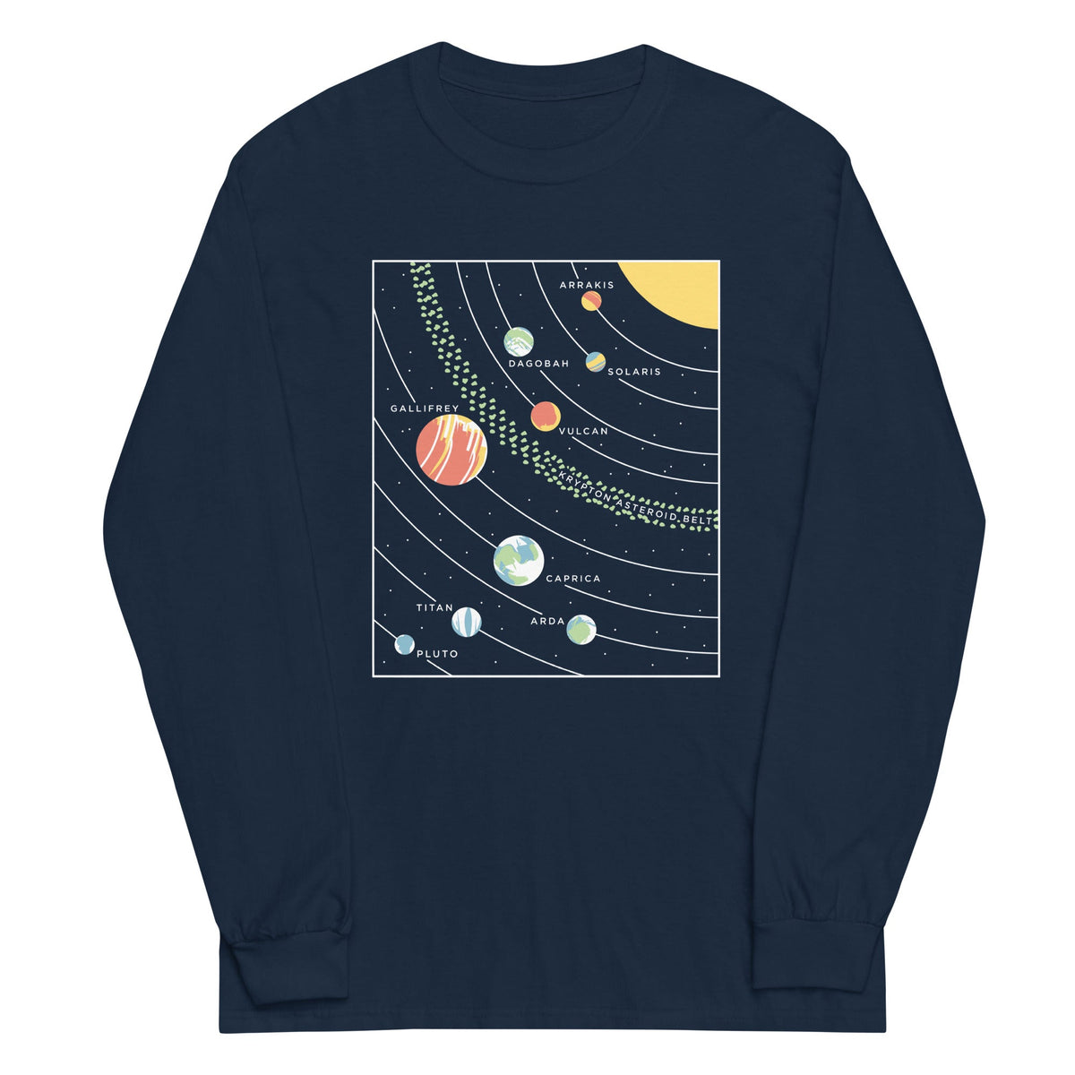 9 Planets Unisex Long Sleeve Tee product image 1