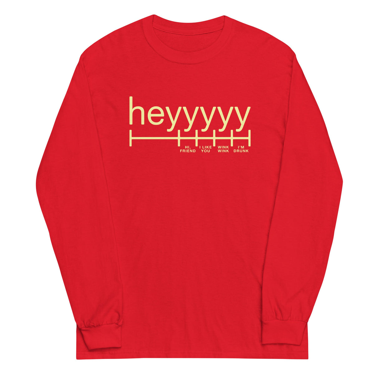Heyyyyy Unisex Long Sleeve Tee product image 5