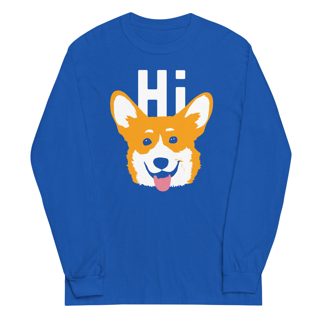 Hi Corgi Unisex Long Sleeve Tee product image 4