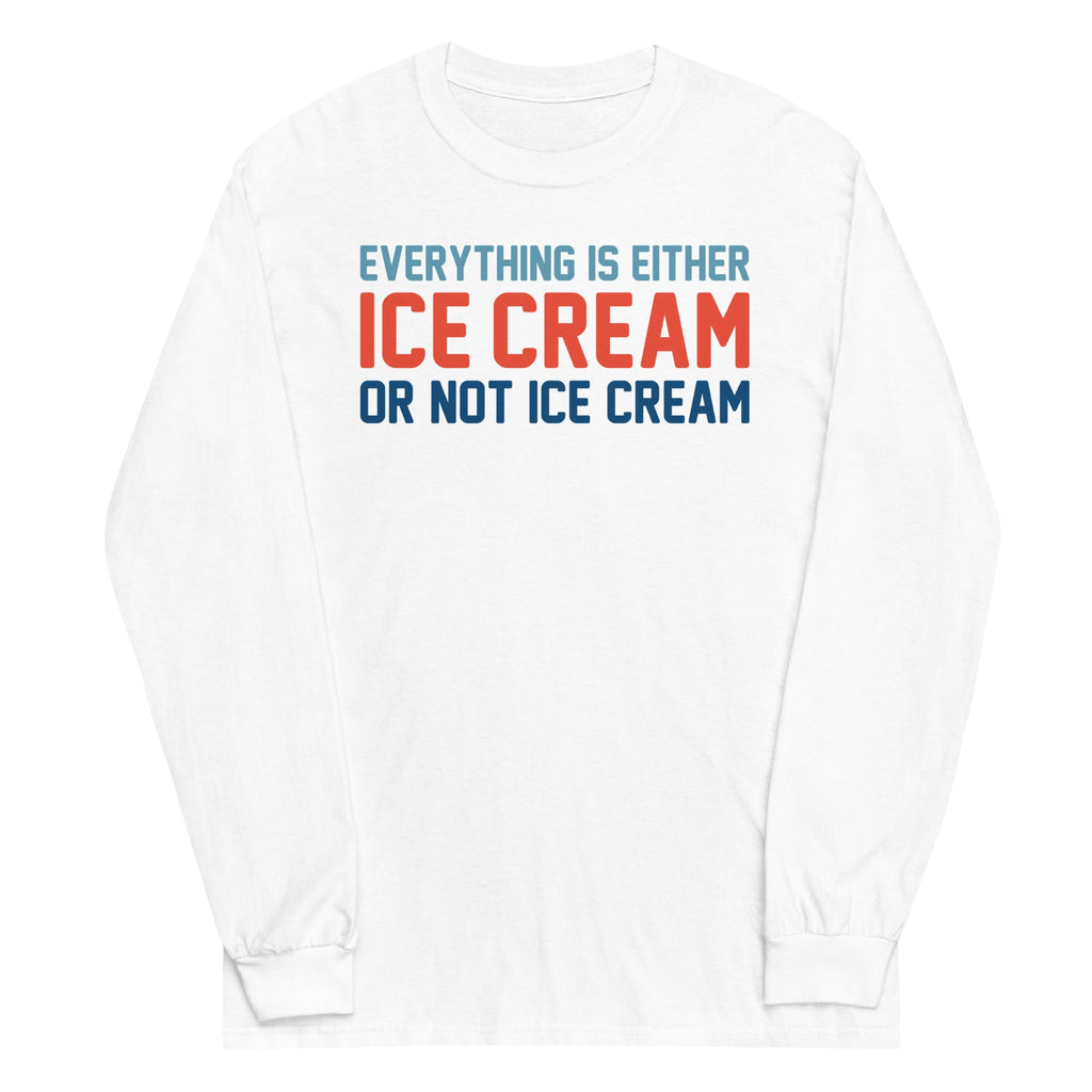 Everything Is Ice Cream Or Not Unisex Long Sleeve Tee product image 3