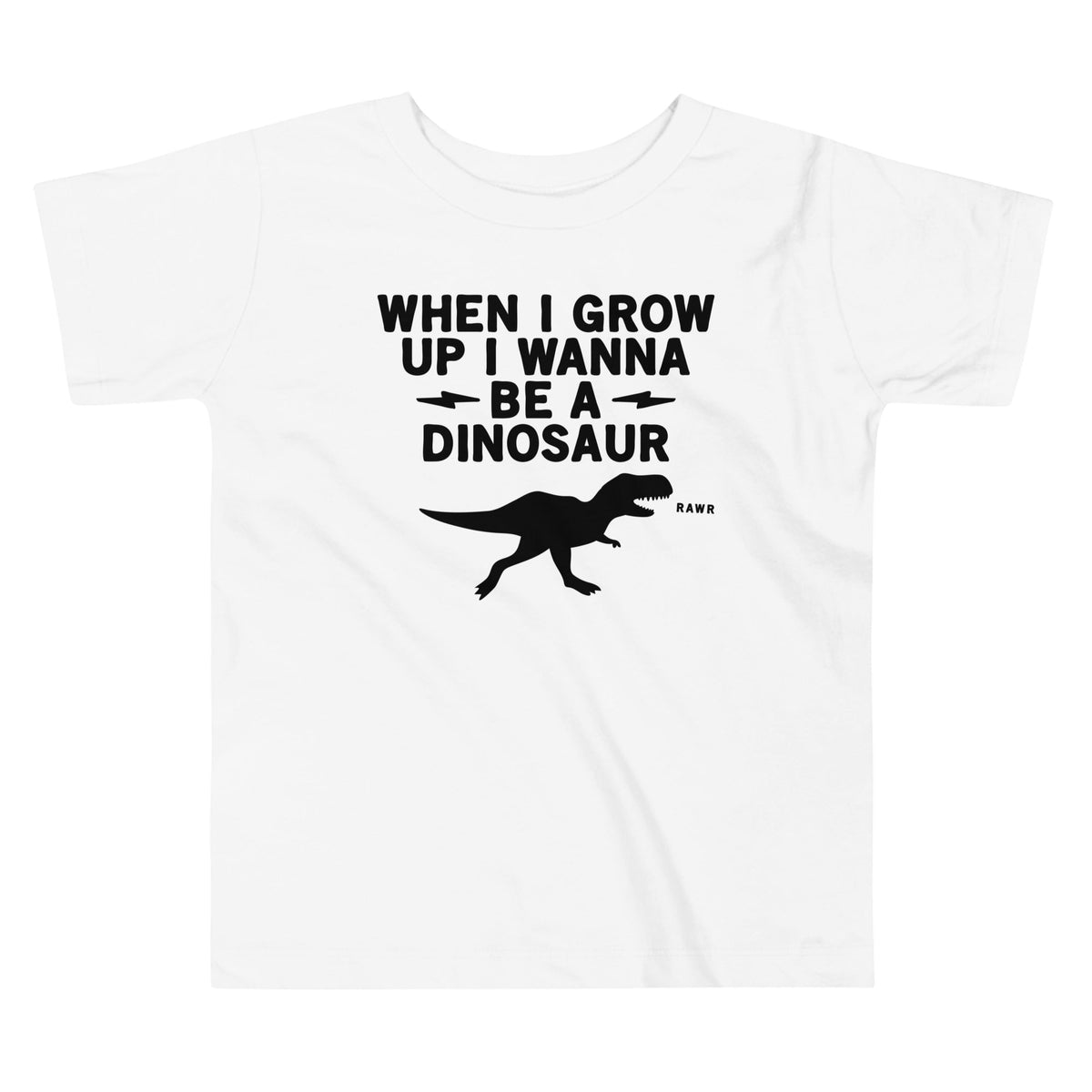 When I Grow Up I Wanna Be A Dinosaur Kid's Toddler Tee product image 3