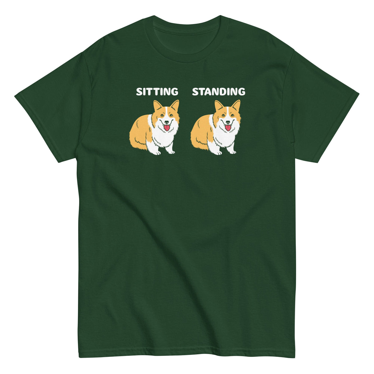 Corgi Sitting And Standing Men's Classic Tee product image 6