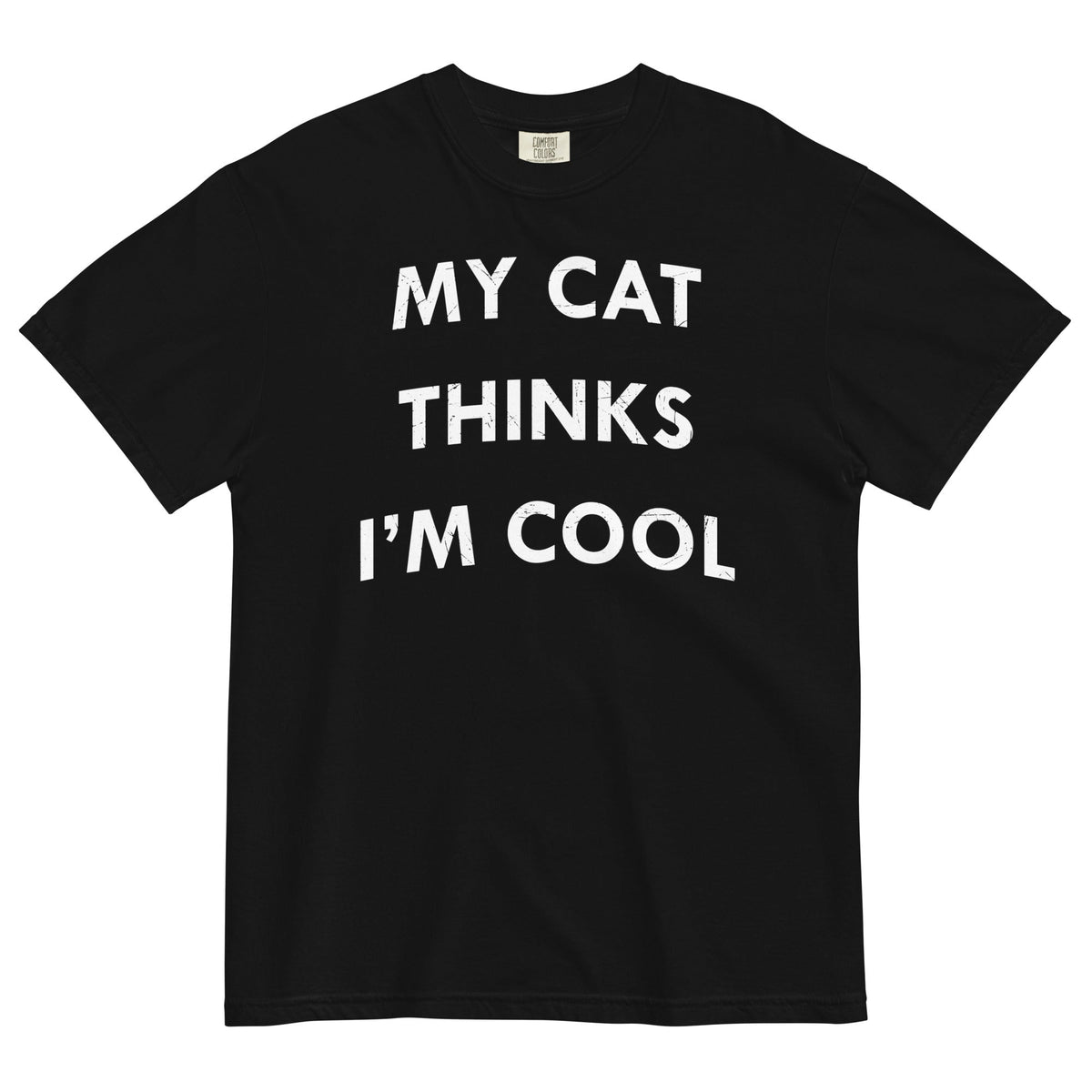 My Cat Thinks I'm Cool Men's Relaxed Fit Tee product image 4