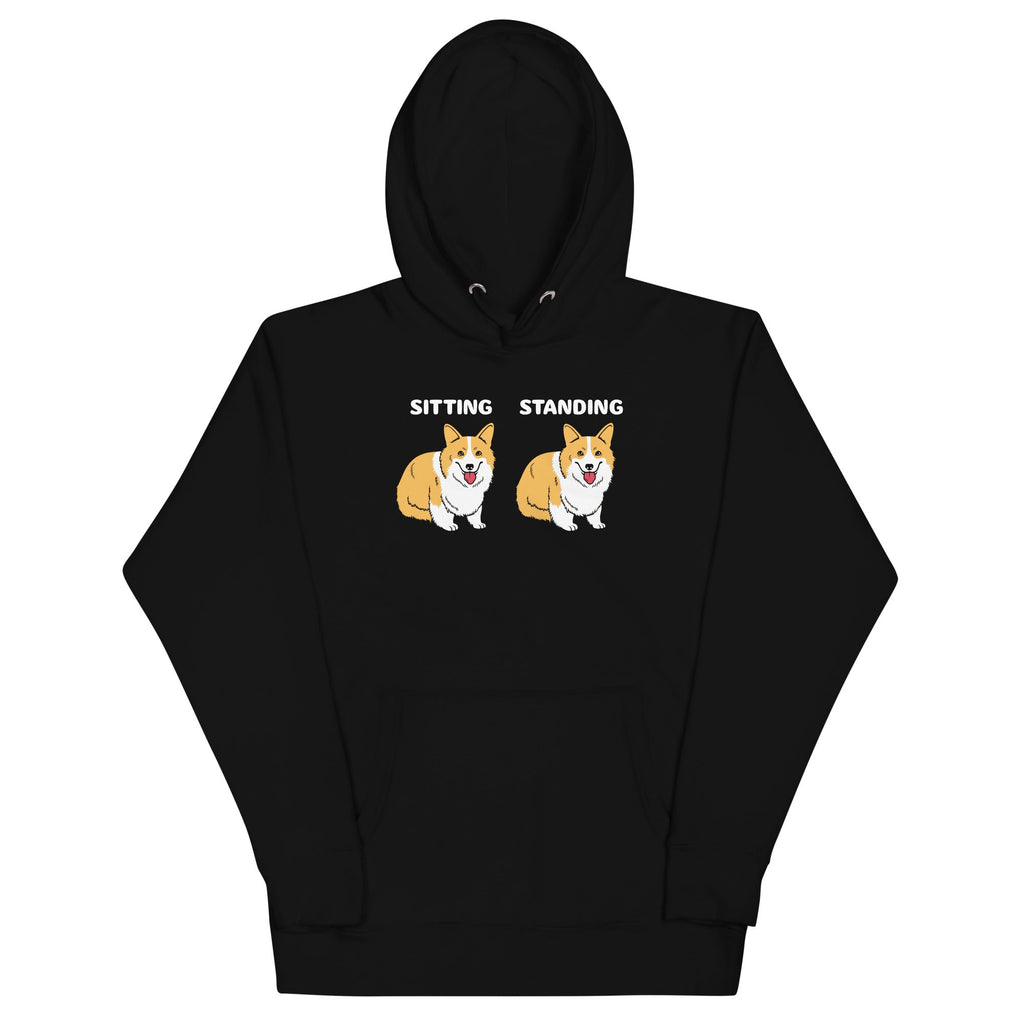 Corgi Sitting And Standing Unisex Hoodie product image 2