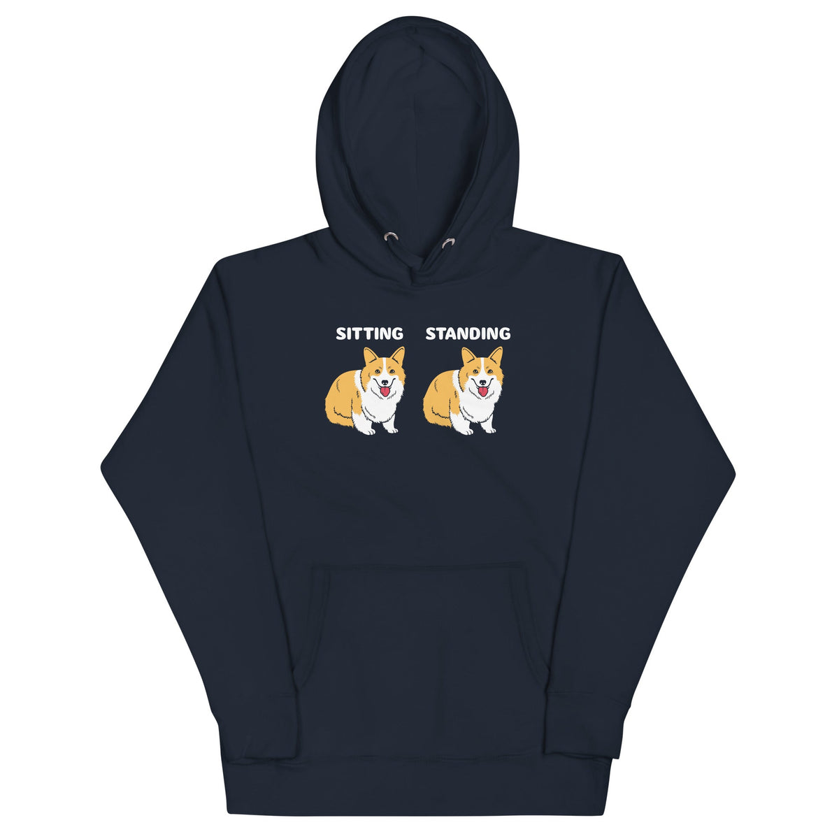 Corgi Sitting And Standing Unisex Hoodie product image 1