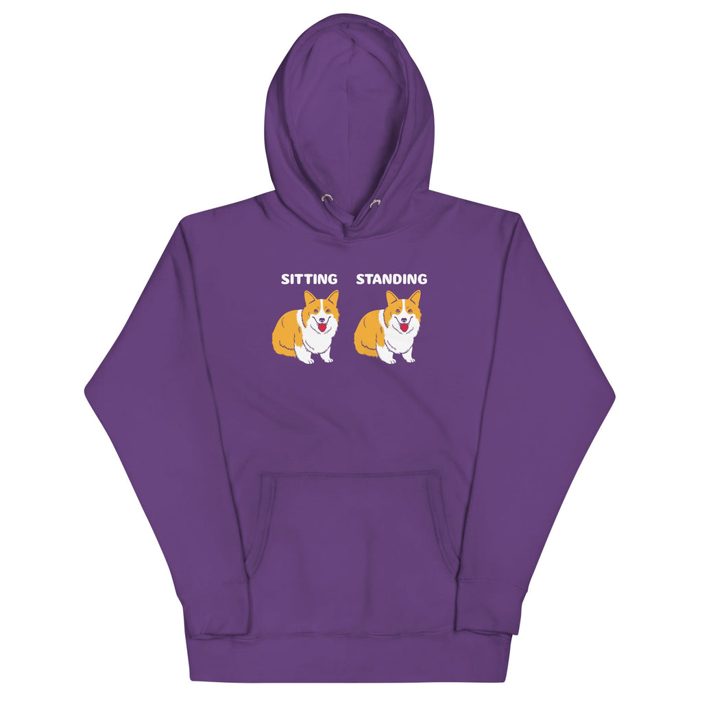 Corgi Sitting And Standing Unisex Hoodie product image 4