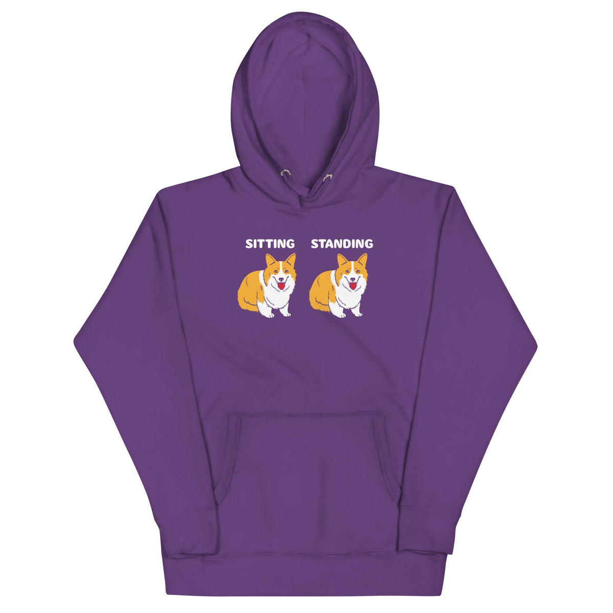 Corgi Sitting And Standing Unisex Hoodie product image 4