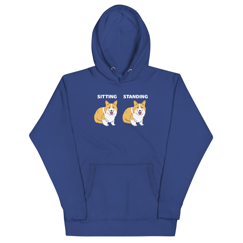 Corgi Sitting And Standing Unisex Hoodie product image 3