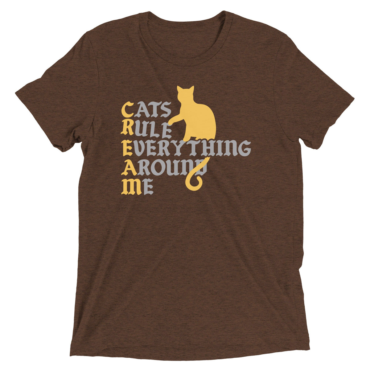 Cats Rule Everything Around Me Men's Tri-Blend Tee product image 2