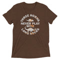Three Horns Never Play With Long Necks Men's Tri-Blend Tee product image 1