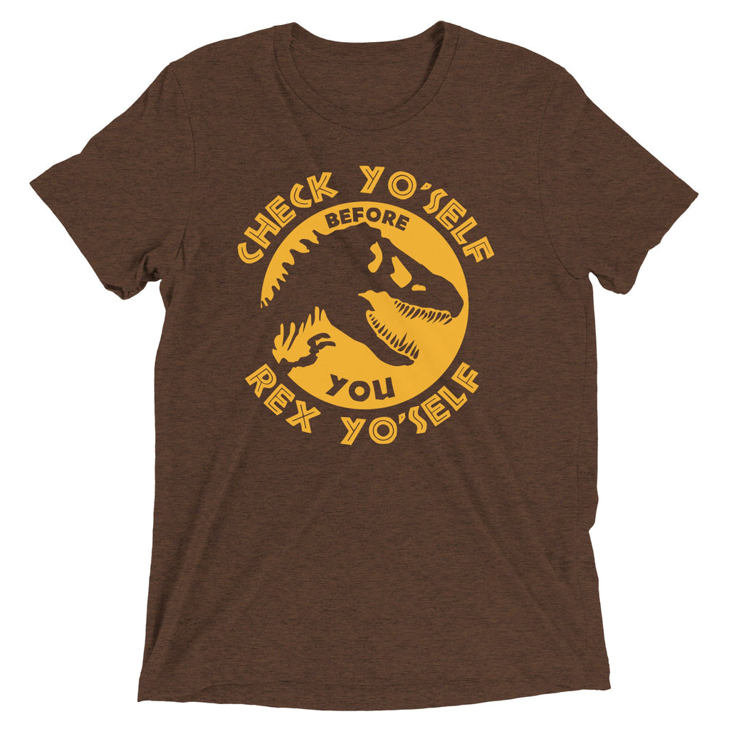 Check Yo'Self Before You Rex Men's Tri-Blend Tee product image 1