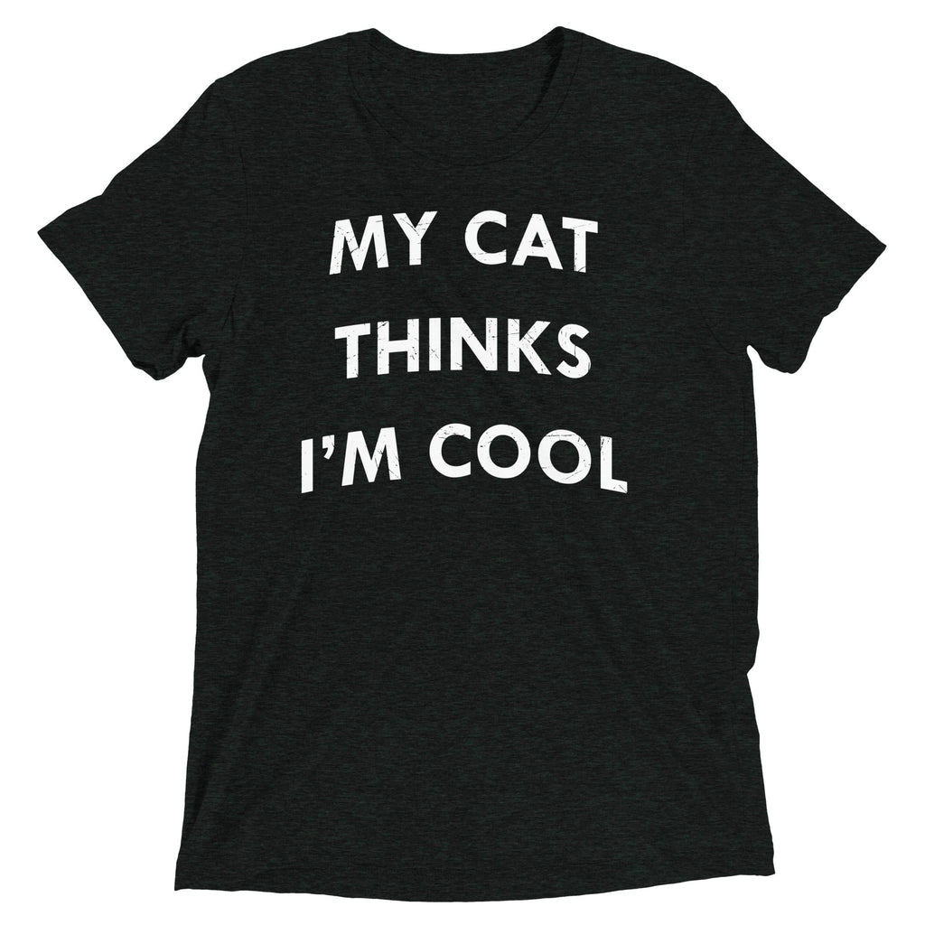 My Cat Thinks I'm Cool Men's Tri-Blend Tee product image 2
