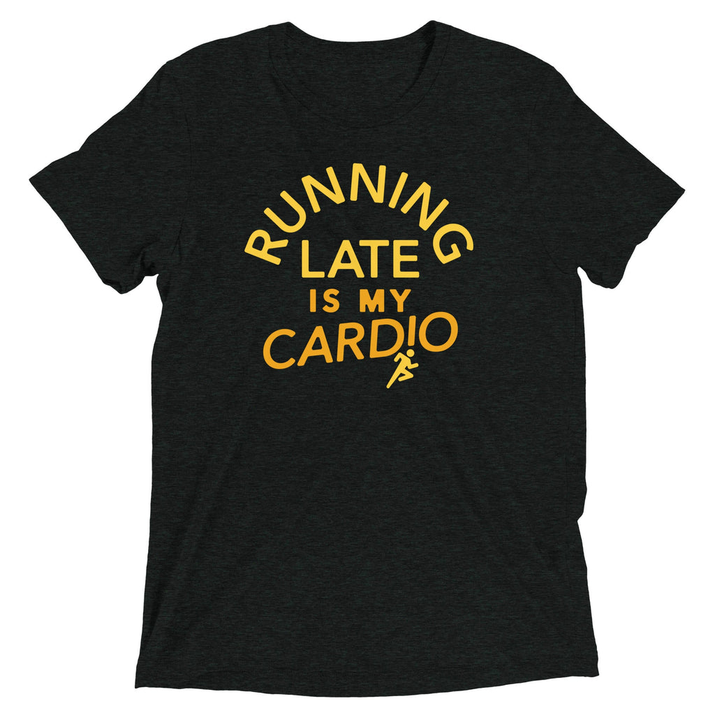 Running Late Is My Cardio Men's Tri-Blend Tee product image 2