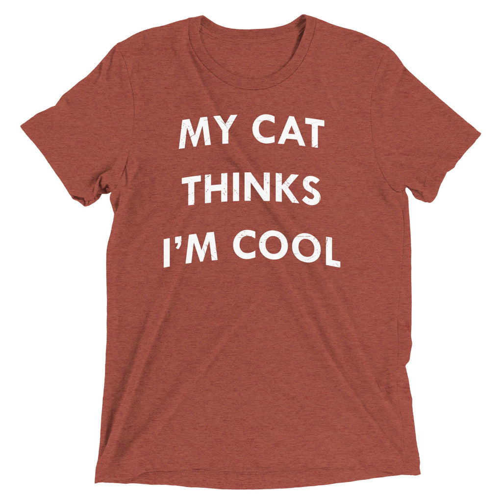 My Cat Thinks I'm Cool Men's Tri-Blend Tee product image 3