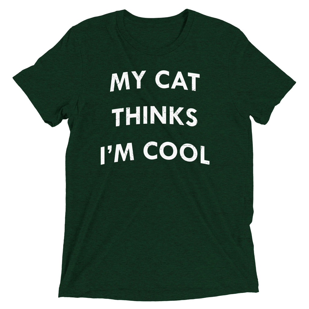 My Cat Thinks I'm Cool Men's Tri-Blend Tee product image 4