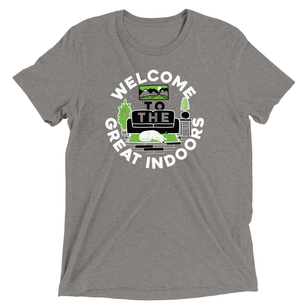 Welcome To The Great Indoors Men's Tri-Blend Tee product image 1