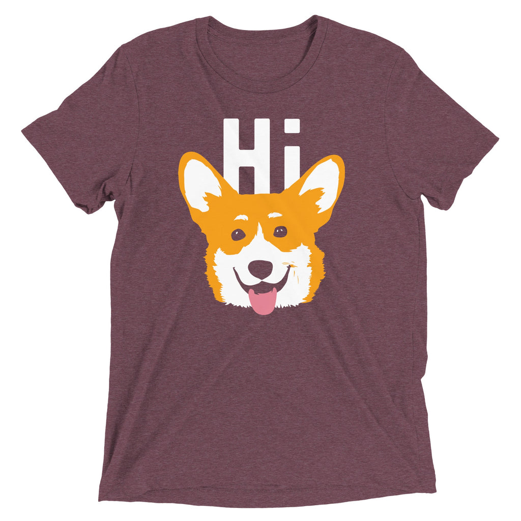 Hi Corgi Men's Tri-Blend Tee product image 3