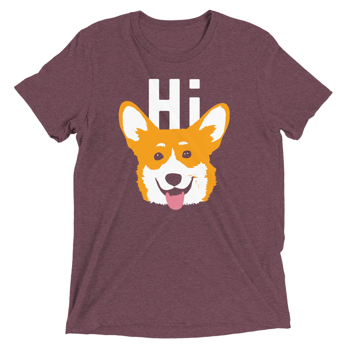 Hi Corgi Men's Tri-Blend Tee product image 3