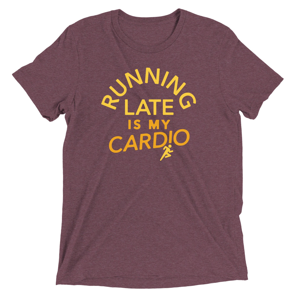 Running Late Is My Cardio Men's Tri-Blend Tee product image 3