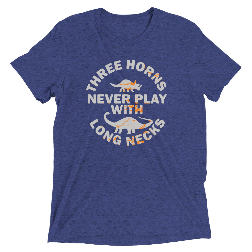 Three Horns Never Play With Long Necks Men's Tri-Blend Tee product image 4
