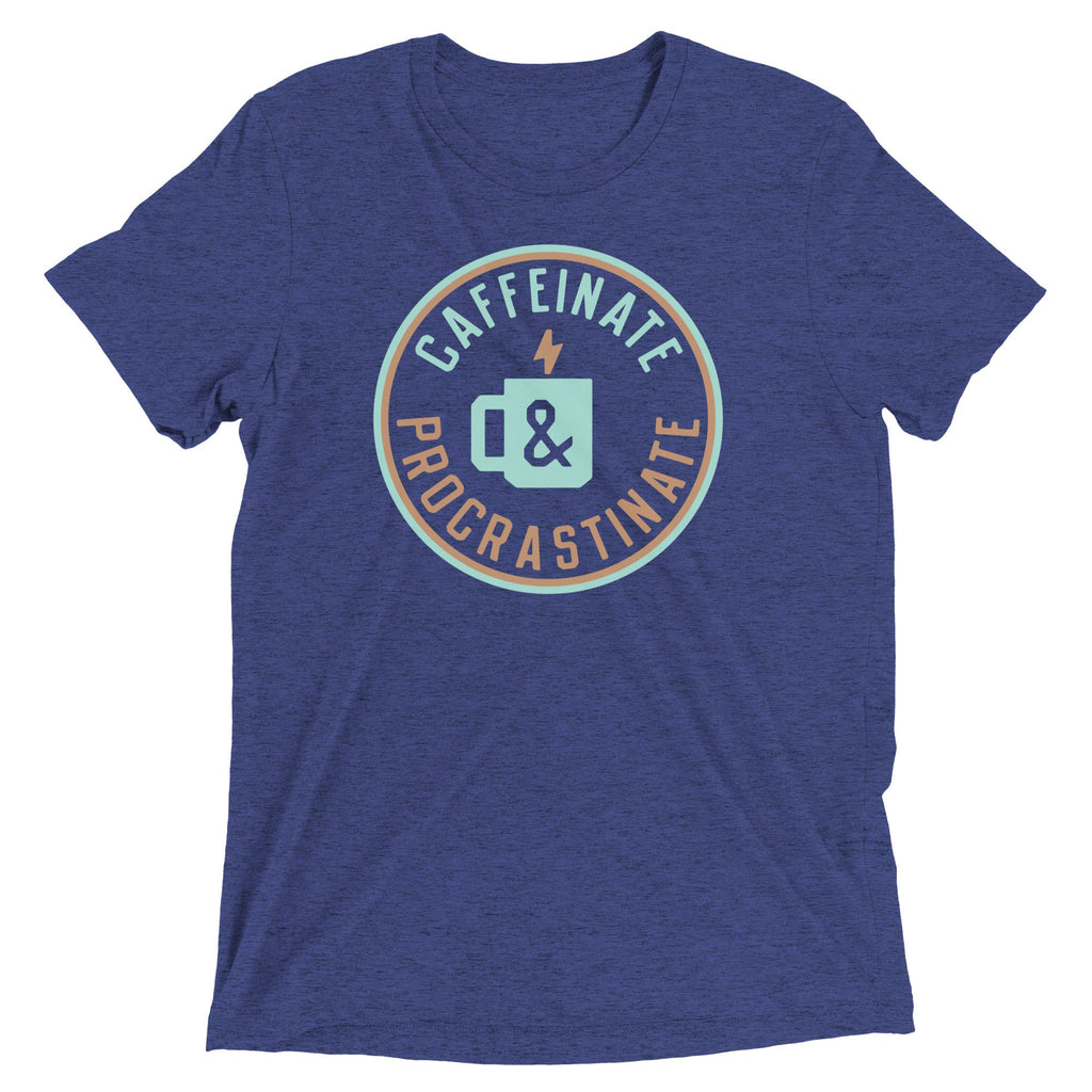 Caffeinate And Procrastinate Men's Tri-Blend Tee product image 3