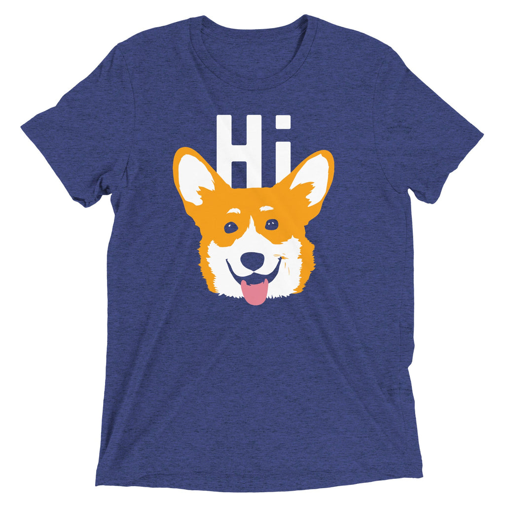 Hi Corgi Men's Tri-Blend Tee product image 4
