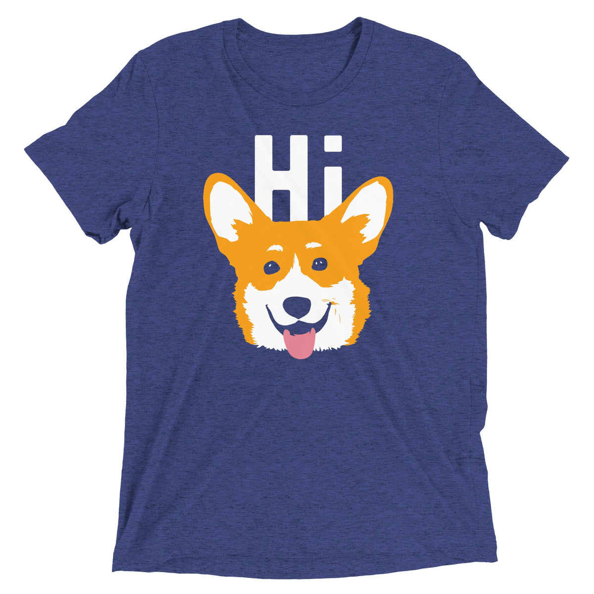 Hi Corgi Men's Tri-Blend Tee product image 4