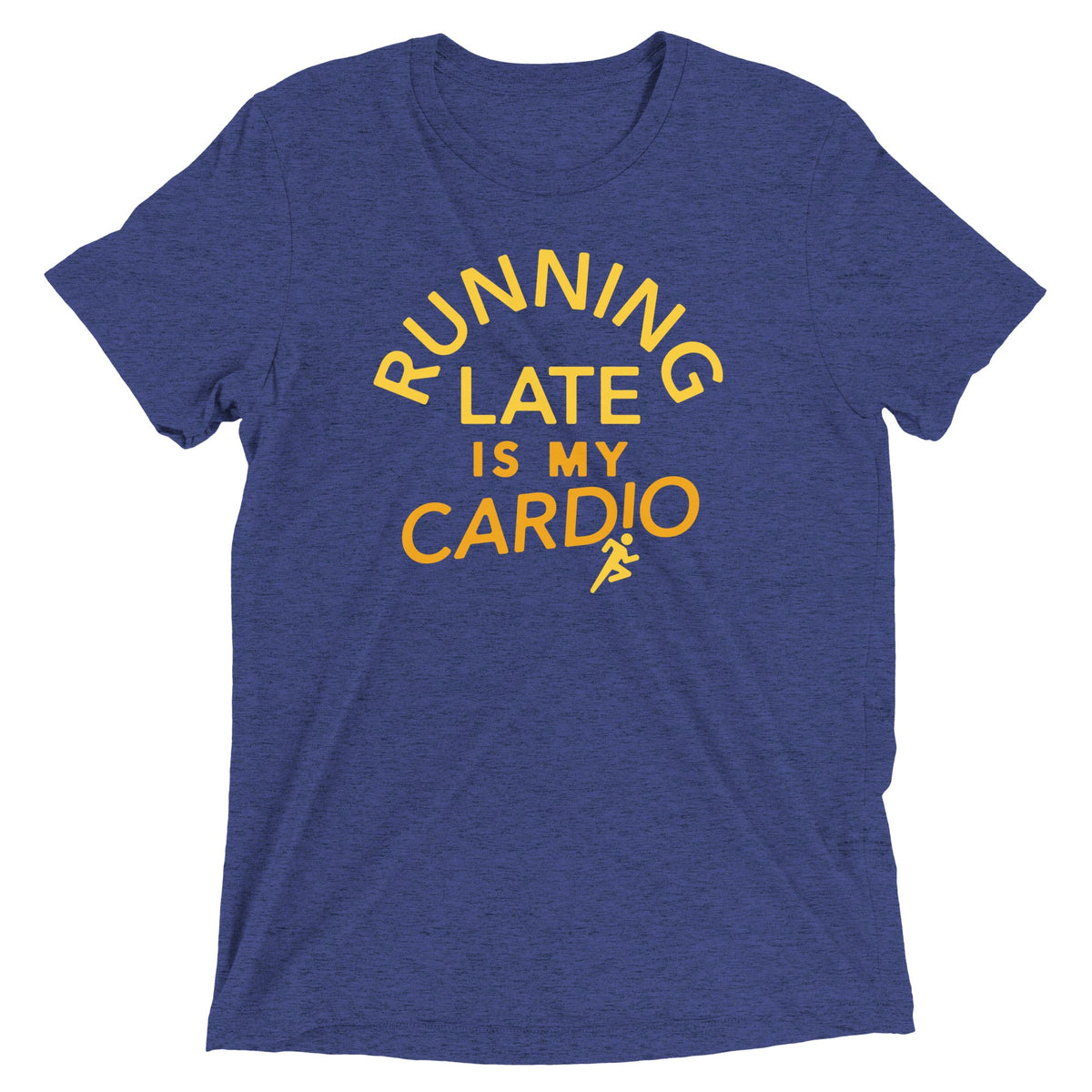 Running Late Is My Cardio Men's Tri-Blend Tee product image 4