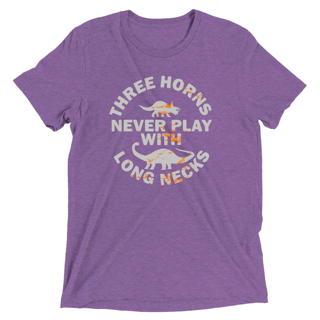 Three Horns Never Play With Long Necks Men's Tri-Blend Tee product image 5