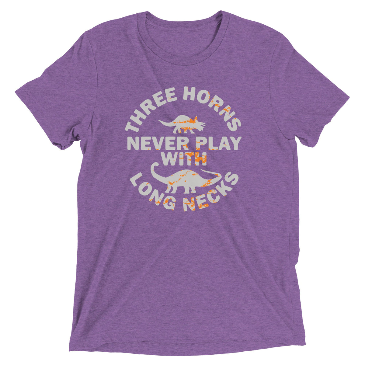 Three Horns Never Play With Long Necks Men's Tri-Blend Tee product image 5