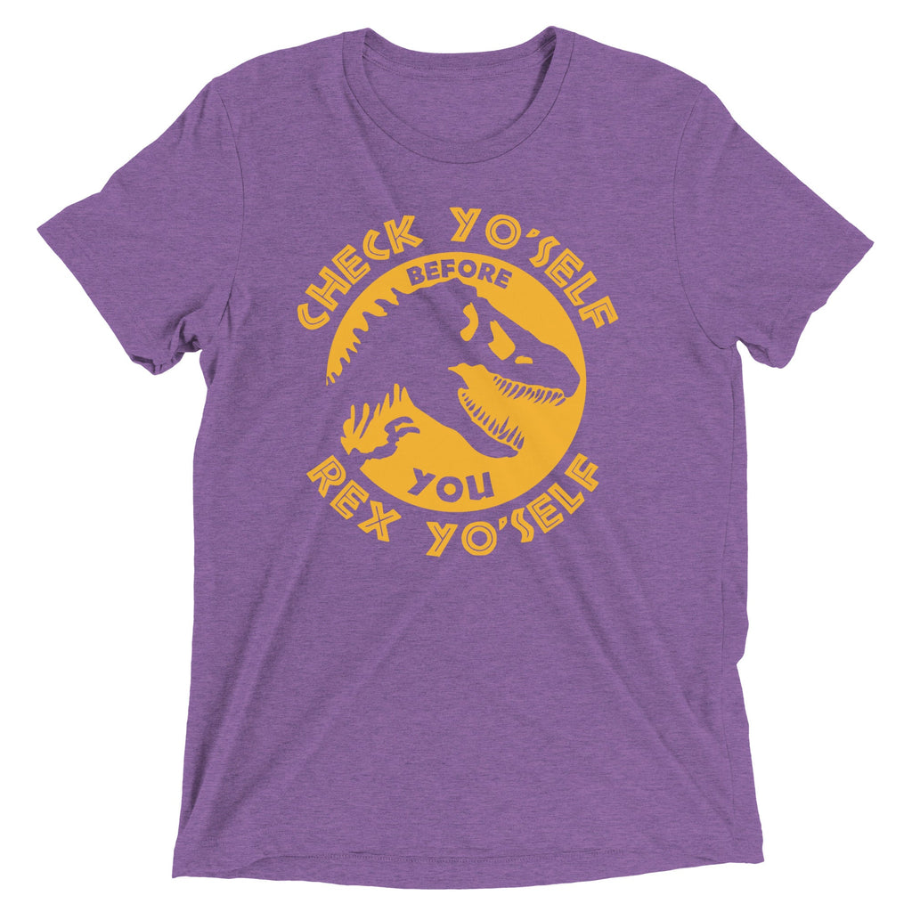 Check Yo'Self Before You Rex Men's Tri-Blend Tee product image 5