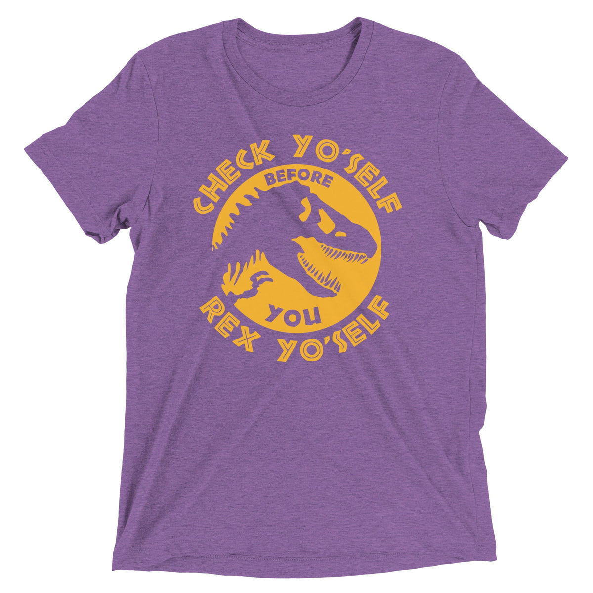 Check Yo'Self Before You Rex Men's Tri-Blend Tee product image 5