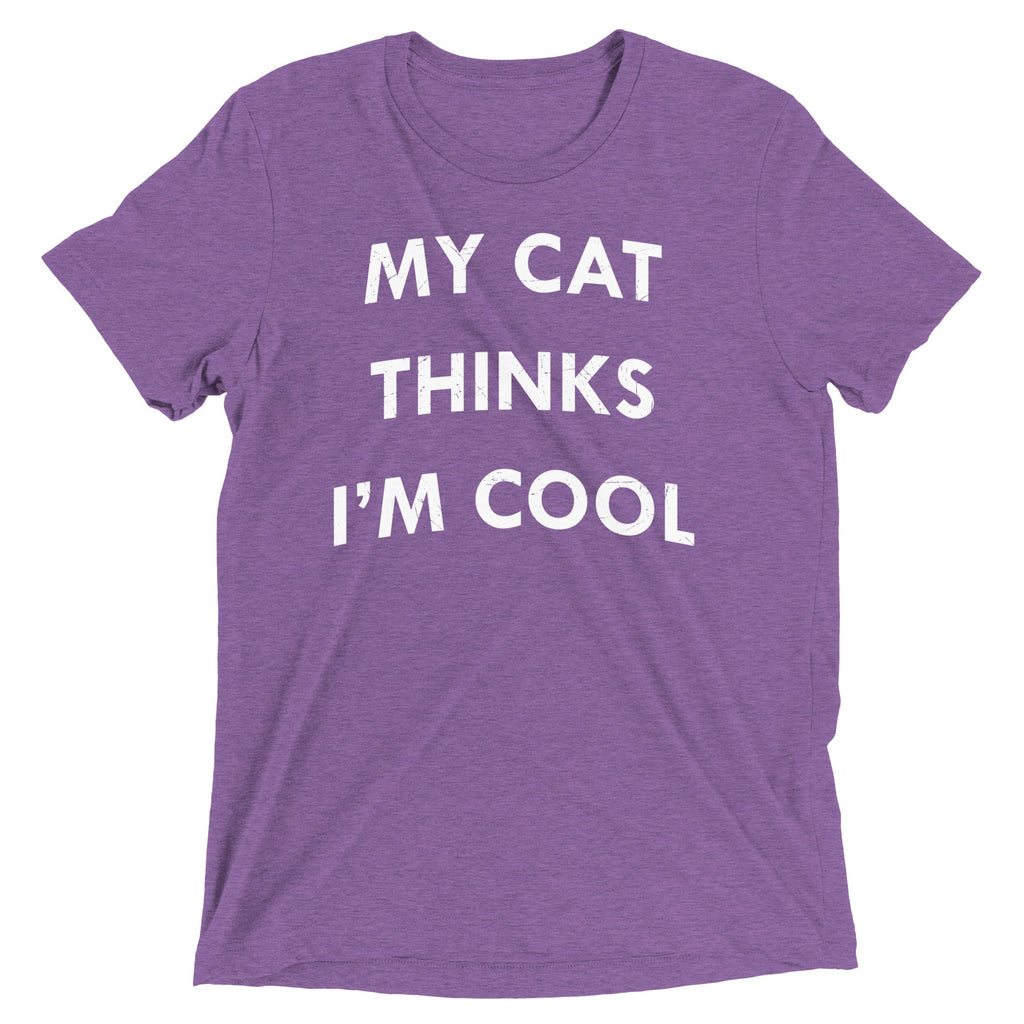 My Cat Thinks I'm Cool Men's Tri-Blend Tee product image 5