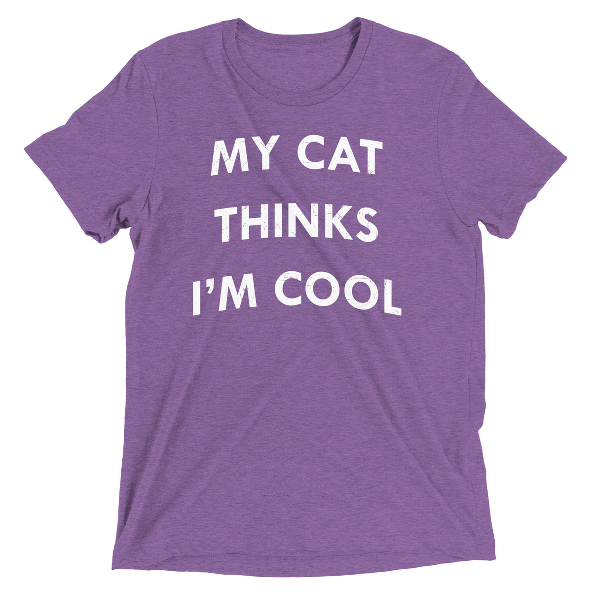 My Cat Thinks I'm Cool Men's Tri-Blend Tee product image 5