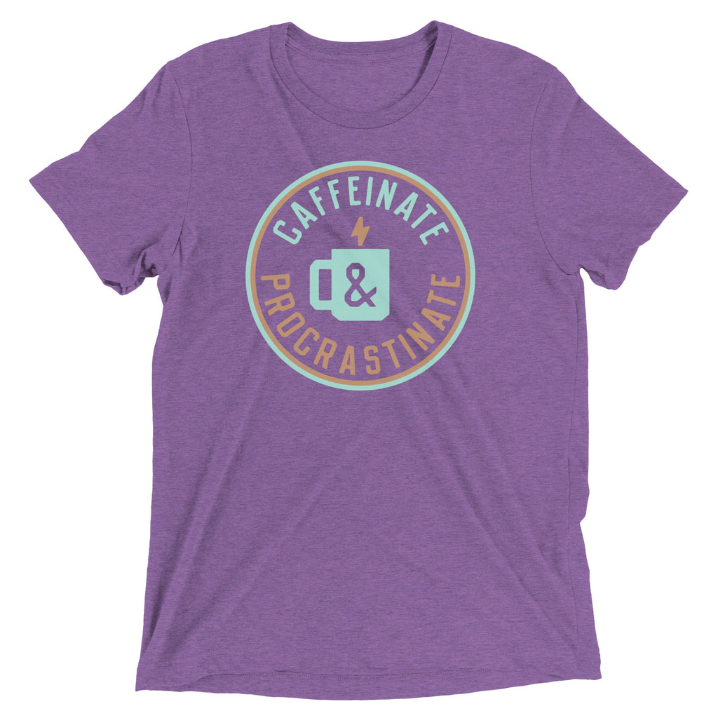 Caffeinate And Procrastinate Men's Tri-Blend Tee product image 4