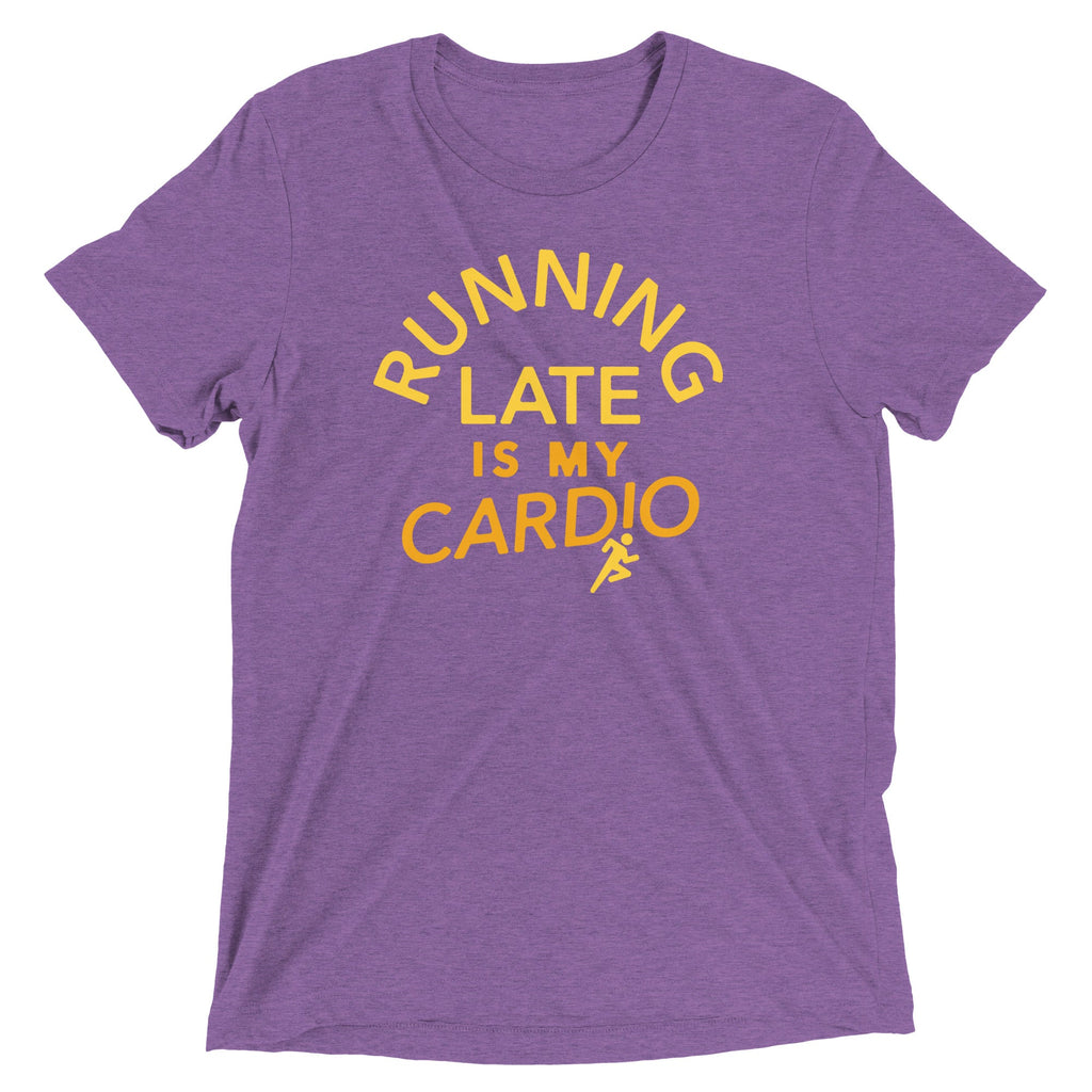 Running Late Is My Cardio Men's Tri-Blend Tee product image 5