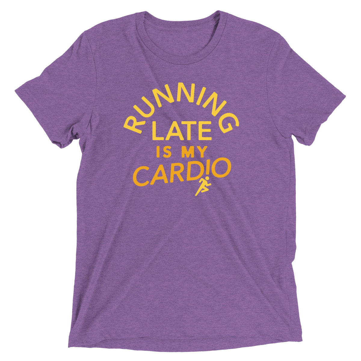 Running Late Is My Cardio Men's Tri-Blend Tee product image 5