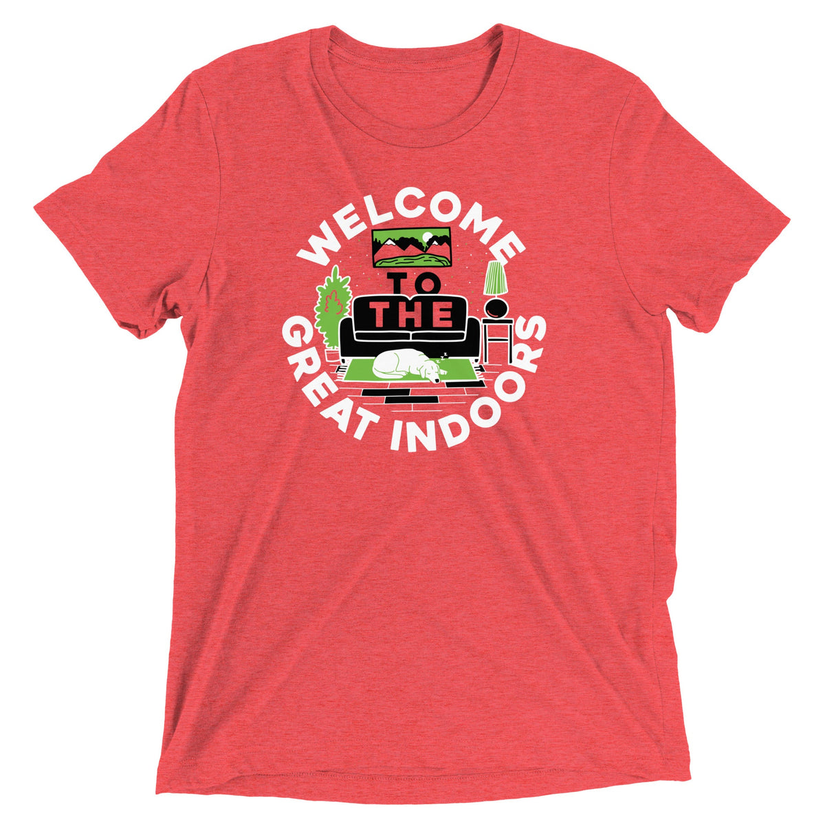 Welcome To The Great Indoors Men's Tri-Blend Tee product image 3