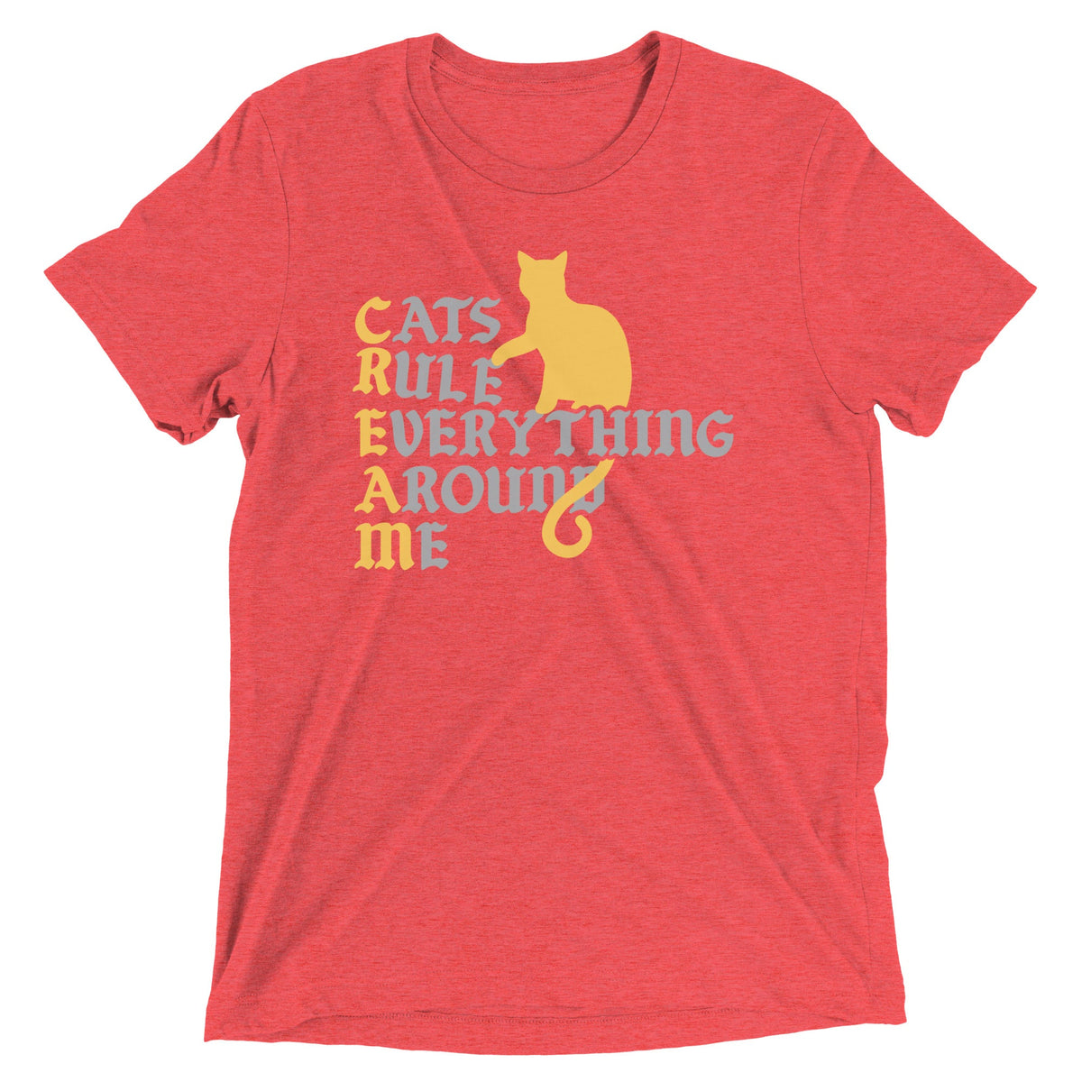 Cats Rule Everything Around Me Men's Tri-Blend Tee product image 6